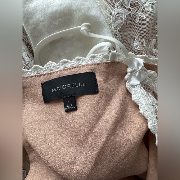 MAJORELLE Cady Mini Dress in Ivory & Pale Yellow S - Picture 14 of 16